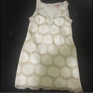 White and Gold Lilly Pulitzer Dress